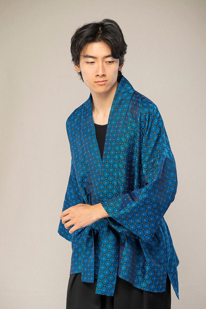 Kimono HOSEKI bleu réversible - CATHERINE VALENTIN