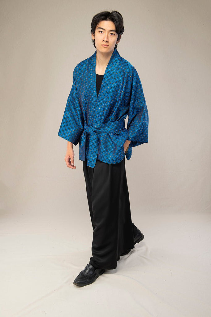 Kimono HOSEKI bleu réversible - CATHERINE VALENTIN