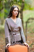 Kimono HOSHI beige/blanc cassé - CATHERINE VALENTIN