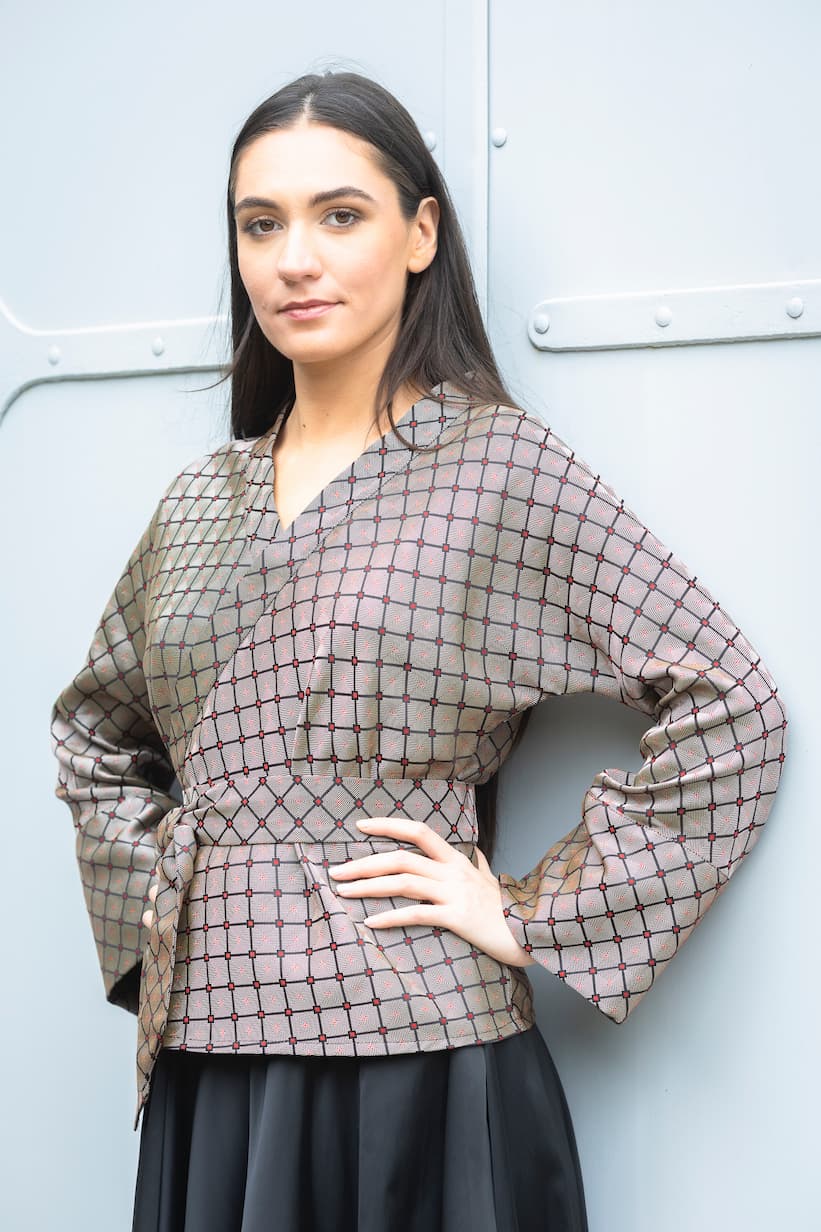 Kimono HOSHI beige/blanc cassé - CATHERINE VALENTIN