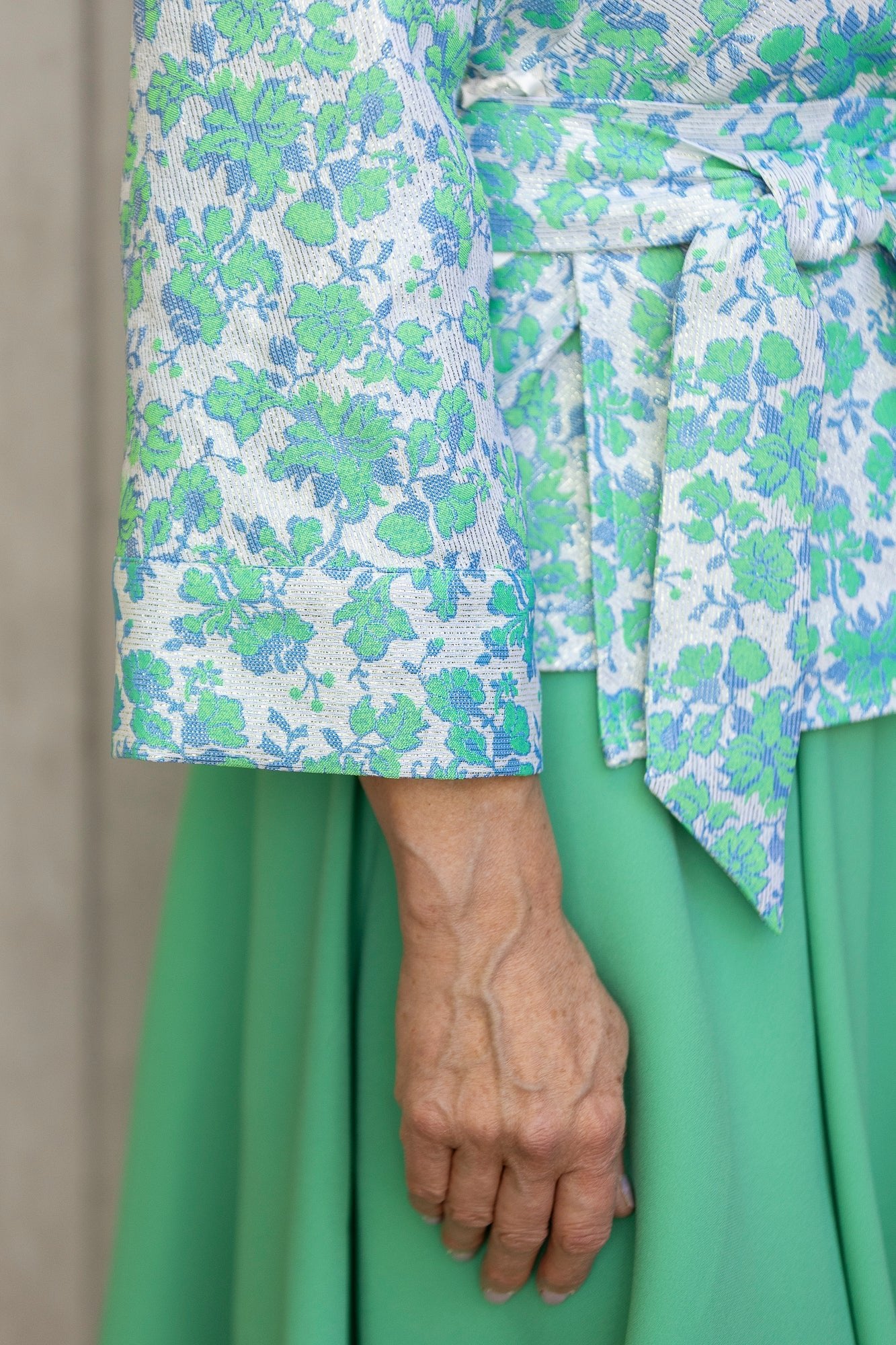 Kimono KIMIDORI vert/bleu - CATHERINE VALENTIN