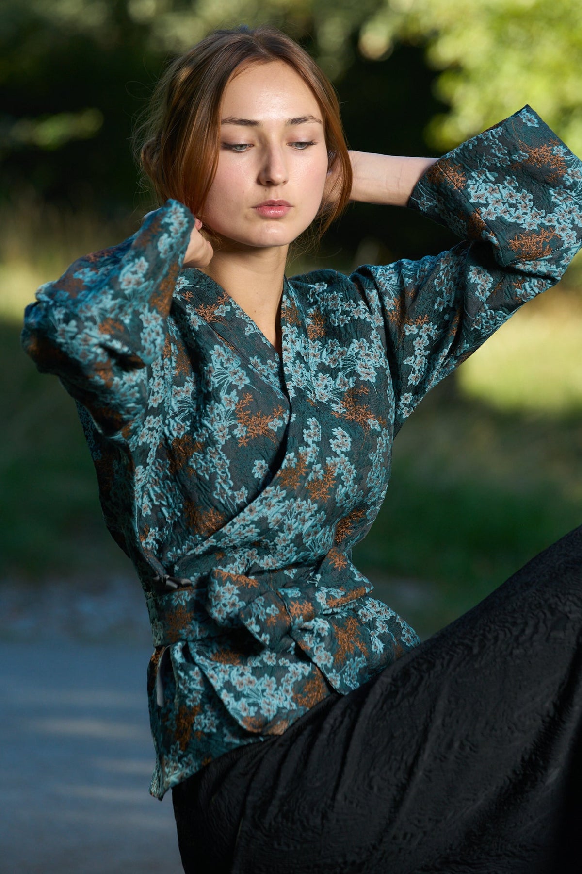 Kimono KINOKO vert d'eau - CATHERINE VALENTIN