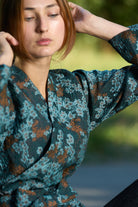 Kimono KINOKO vert d'eau - CATHERINE VALENTIN