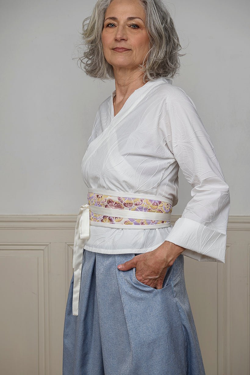 Kimono NODO blanc plusieurs OBI - CATHERINE VALENTIN