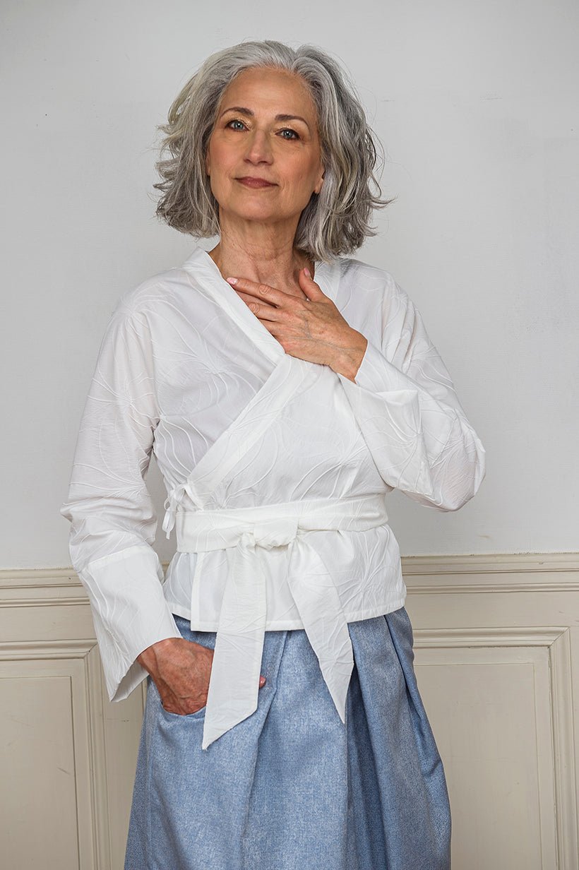 Kimono NODO blanc plusieurs OBI - CATHERINE VALENTIN
