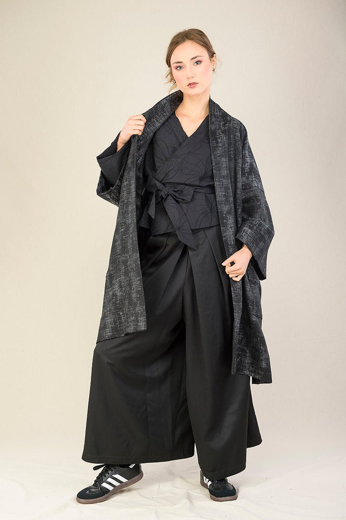 Kimono NODO noir - CATHERINE VALENTIN