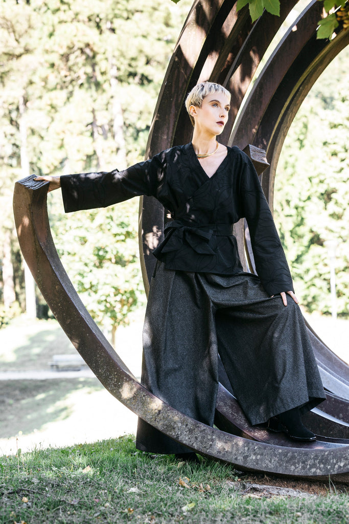 Kimono NODO noir - CATHERINE VALENTIN