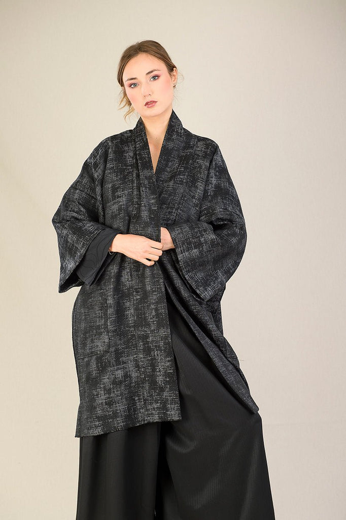 Kimono NODO noir - CATHERINE VALENTIN