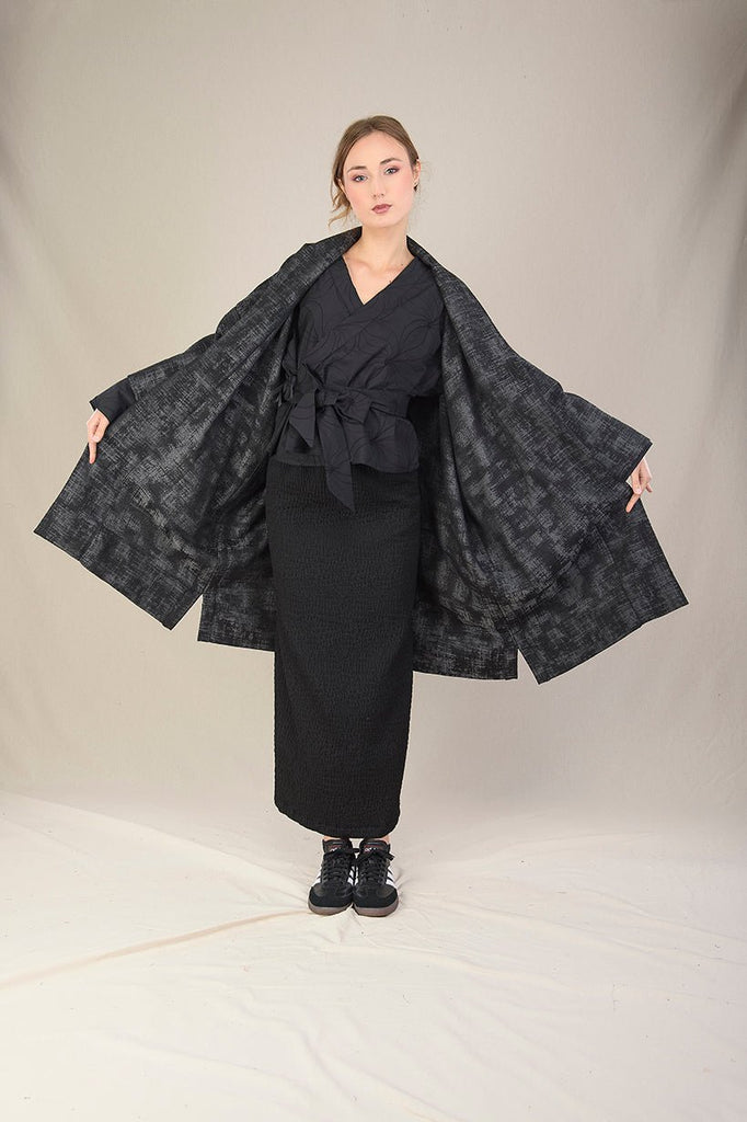 Kimono NODO noir - CATHERINE VALENTIN