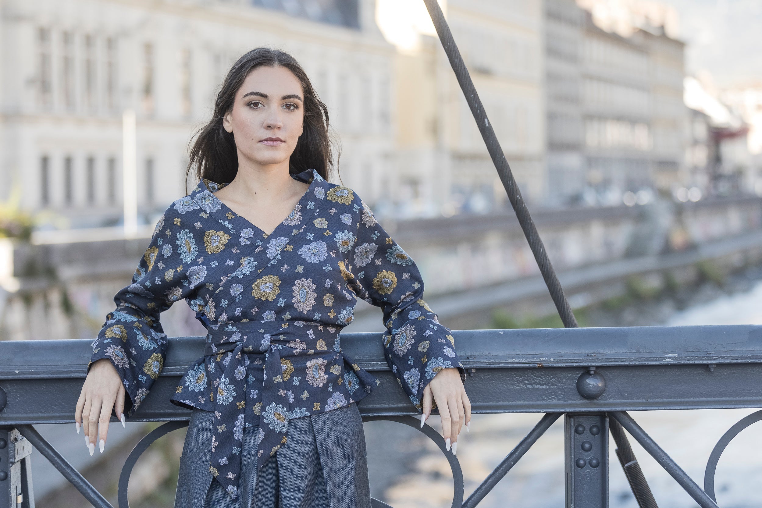 Kimono OKU bleu - CATHERINE VALENTIN