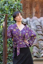 Kimono SAORI violet - CATHERINE VALENTIN