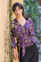 Kimono SAORI violet - CATHERINE VALENTIN