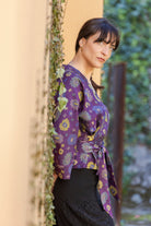 Kimono SAORI violet - CATHERINE VALENTIN