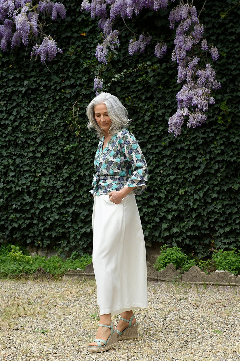 Kimono STUPA Bleu - CATHERINE VALENTIN