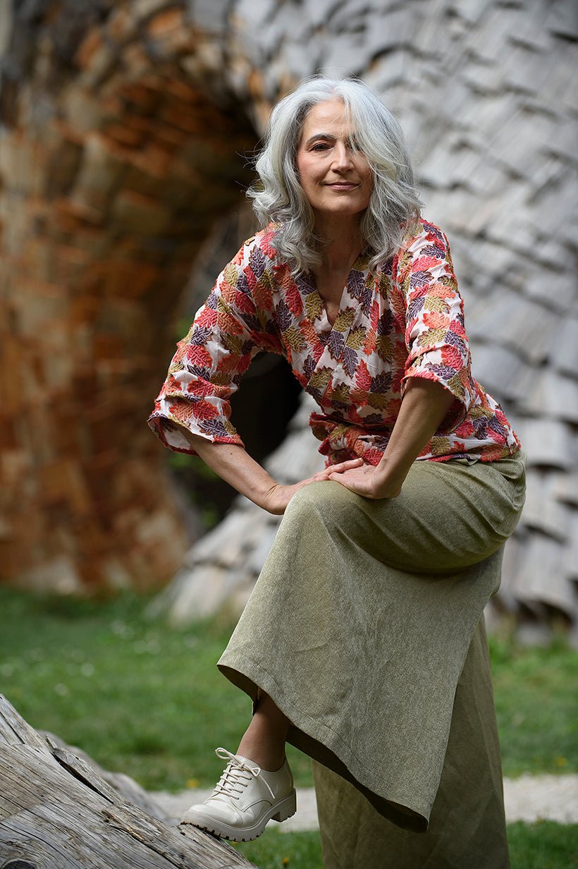 Kimono STUPA orange - CATHERINE VALENTIN