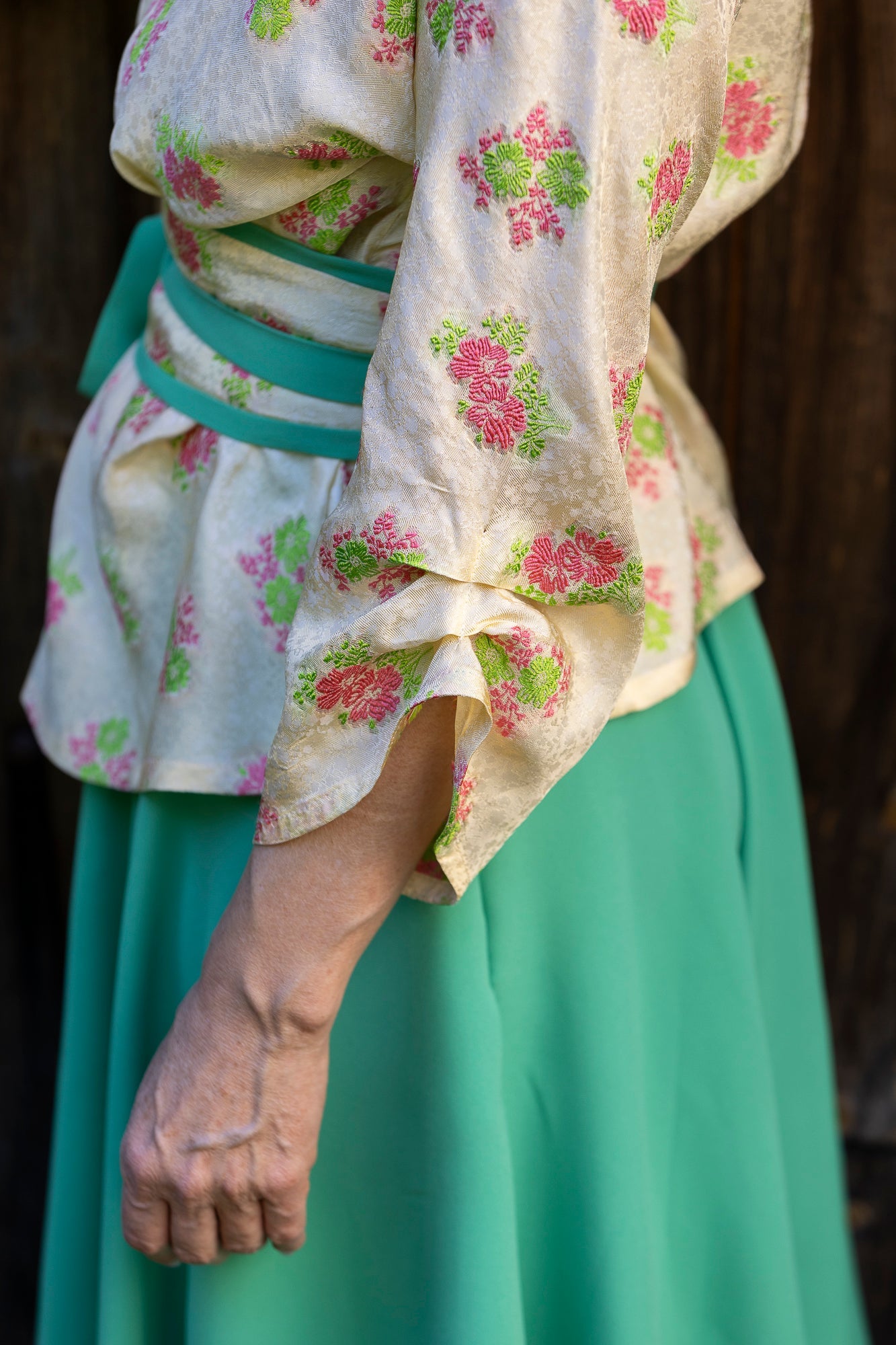 Kimono SUKI jaune/vert/rose - CATHERINE VALENTIN