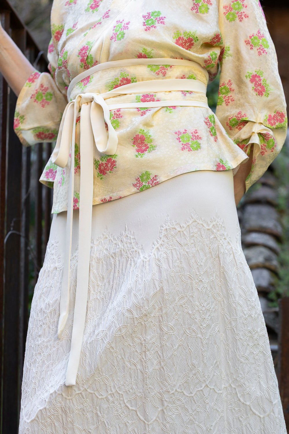 Kimono SUKI jaune/vert/rose - CATHERINE VALENTIN