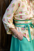 Kimono SUKI jaune/vert/rose - CATHERINE VALENTIN