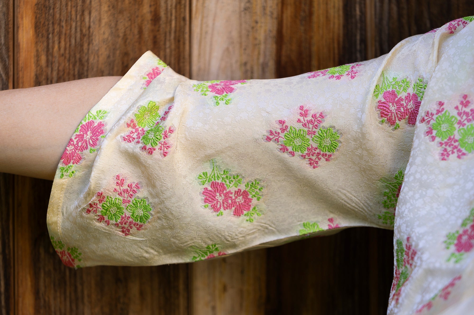 Kimono SUKI jaune/vert/rose - CATHERINE VALENTIN