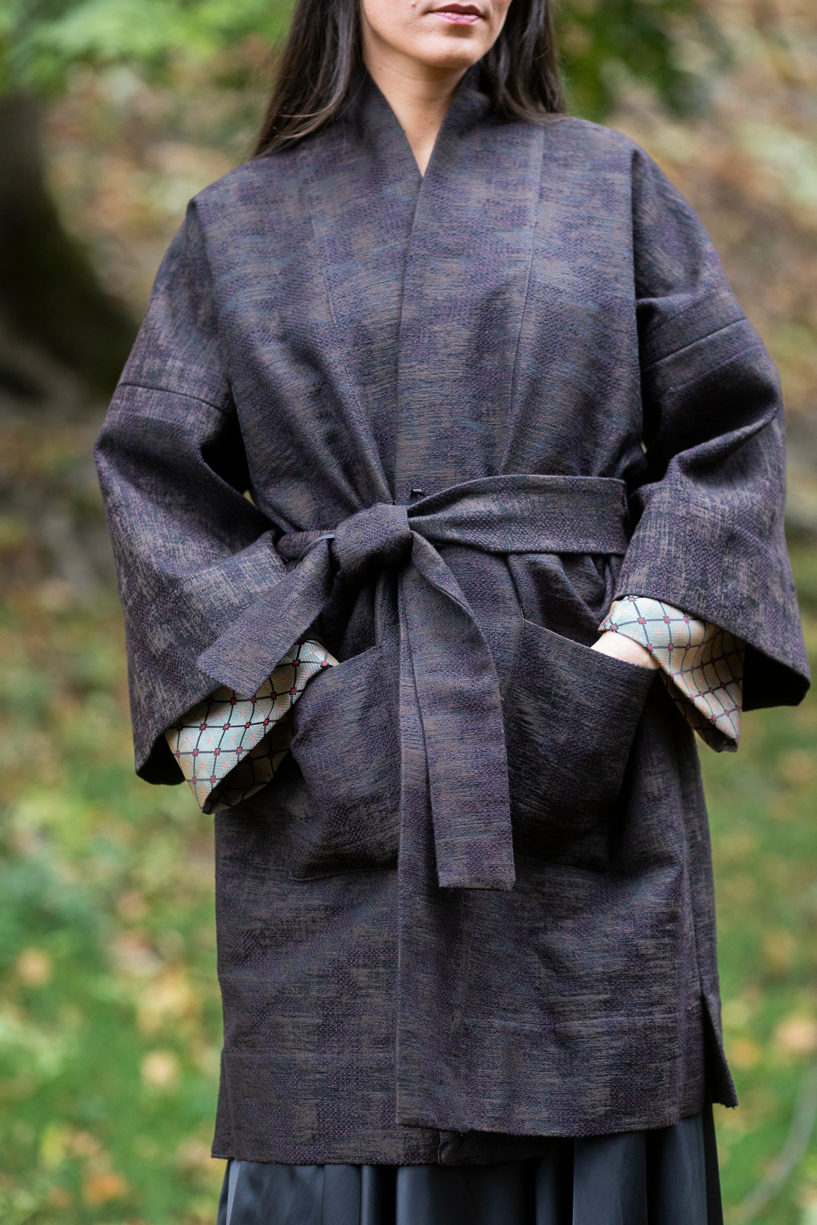 Manteau Kimono AKI marron - CATHERINE VALENTIN