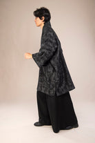 Manteau Kimono homme AKI noir/gris - CATHERINE VALENTIN