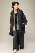 Manteau Kimono homme AKI noir/gris - CATHERINE VALENTIN