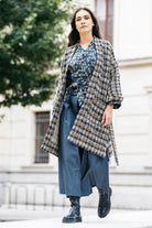 Manteau Kimono KAZE à carreaux oversized - CATHERINE VALENTIN