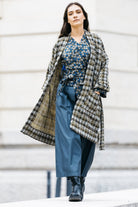 Manteau Kimono KAZE à carreaux oversized - CATHERINE VALENTIN