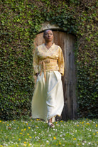 Pantalon hakama BANIRA vanille et kimono SHIMOKU - CATHERINE VALENTIN