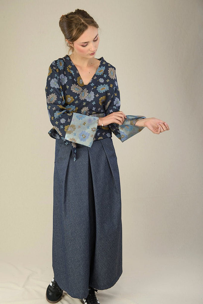 Pantalon hakama femme KOJIMA jean bleu - CATHERINE VALENTIN