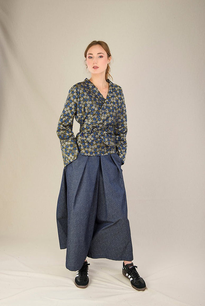 Pantalon hakama femme KOJIMA jean bleu - CATHERINE VALENTIN