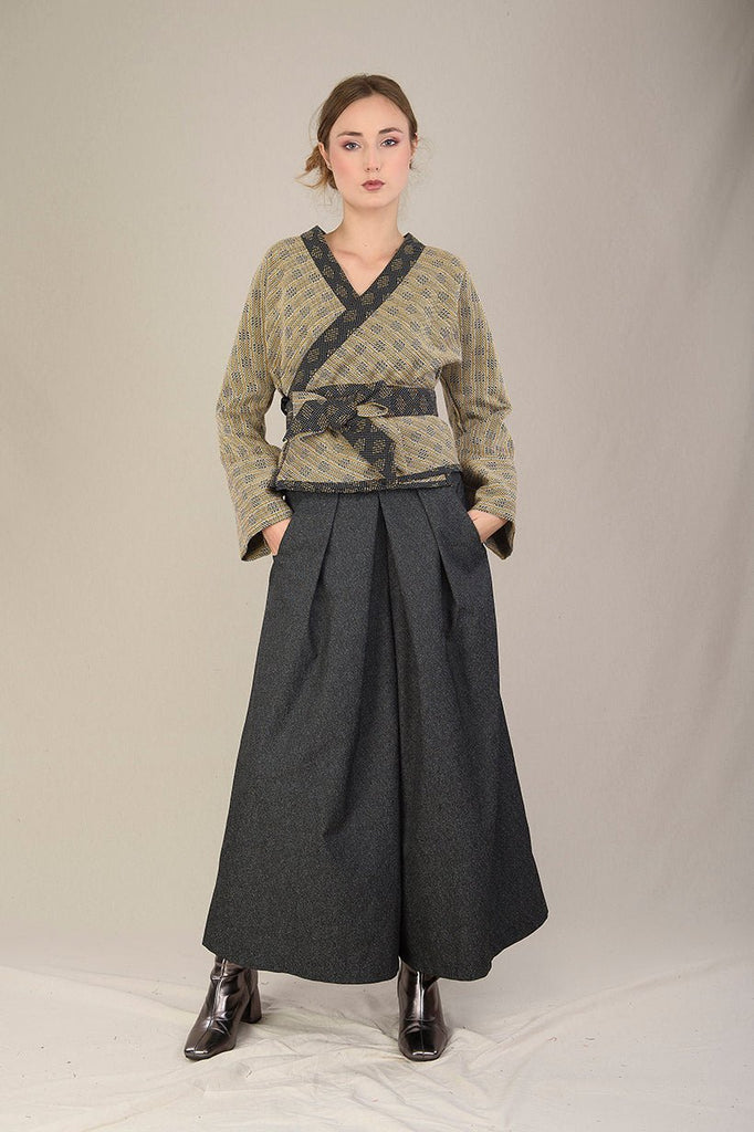 Pantalon hakama femme KOJIMA jean noir - CATHERINE VALENTIN