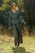 Pantalon hakama HISHI gris ardoise - CATHERINE VALENTIN