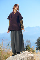 Pantalon hakama HISHI gris ardoise - CATHERINE VALENTIN