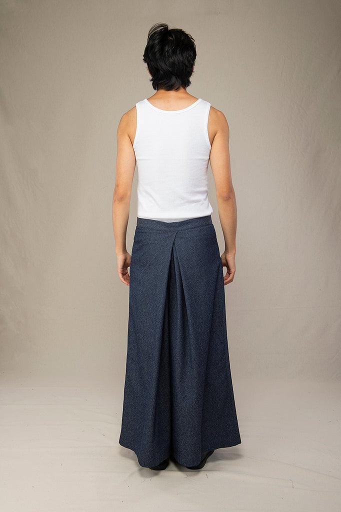 Pantalon hakama homme KOJIMA bleu jeans - CATHERINE VALENTIN