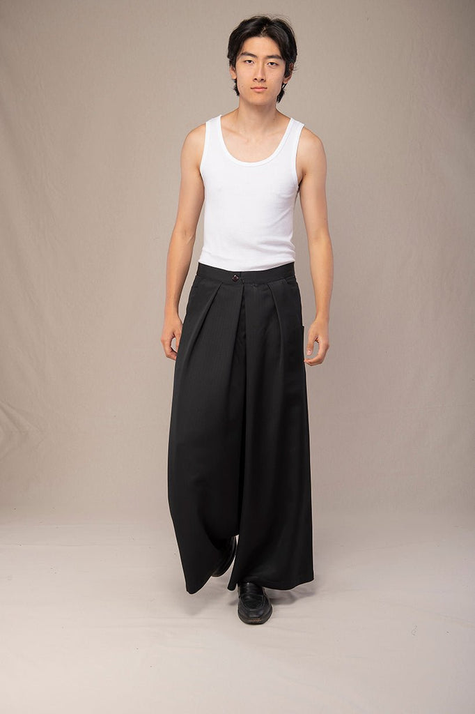 Pantalon hakama homme KURO noir - CATHERINE VALENTIN