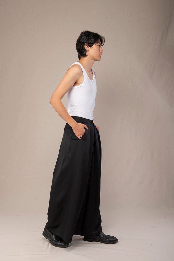 Pantalon hakama homme KURO noir - CATHERINE VALENTIN