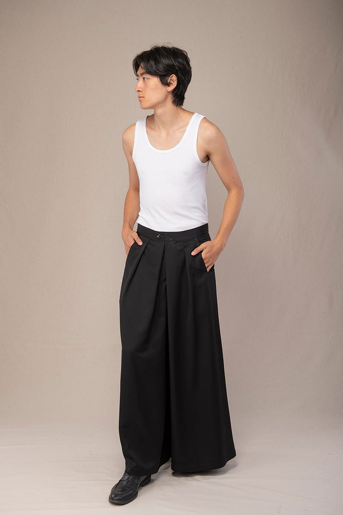 Pantalon hakama homme KURO noir - CATHERINE VALENTIN