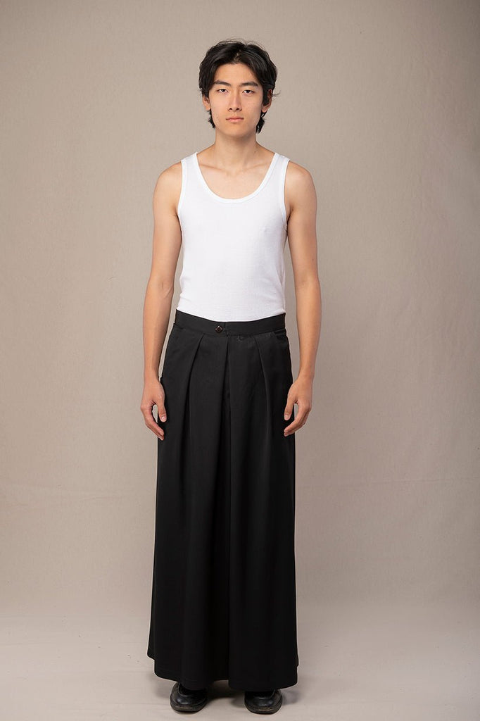 Pantalon hakama homme KURO noir - CATHERINE VALENTIN