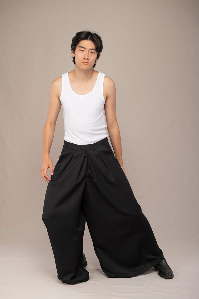 Pantalon hakama homme KURO noir - CATHERINE VALENTIN