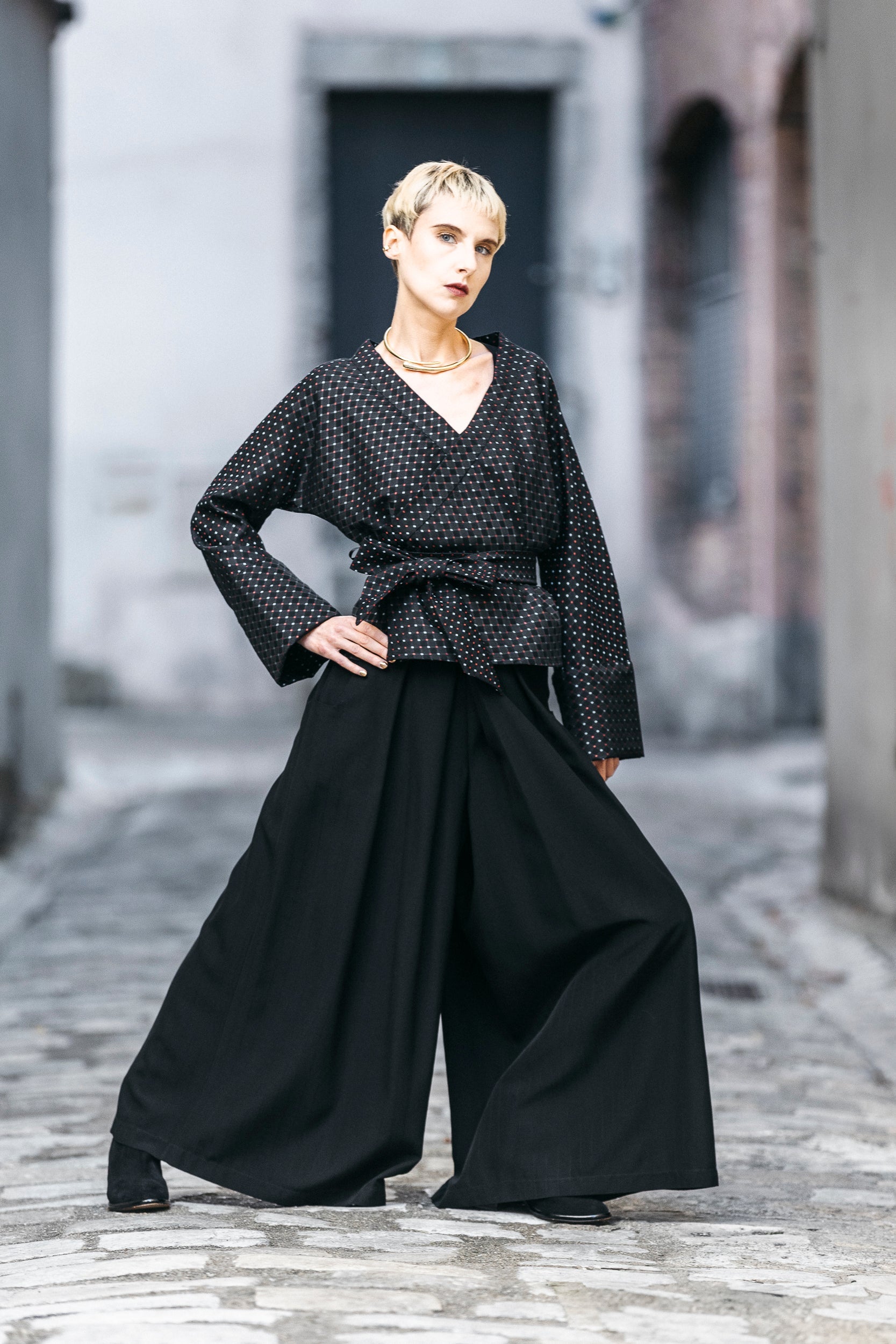 Pantalon hakama JIMA noir - CATHERINE VALENTIN