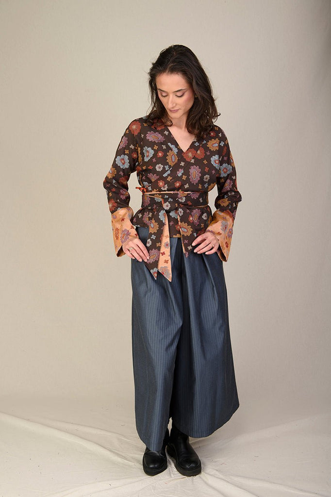 Pantalon hakama JINSU bleu - CATHERINE VALENTIN