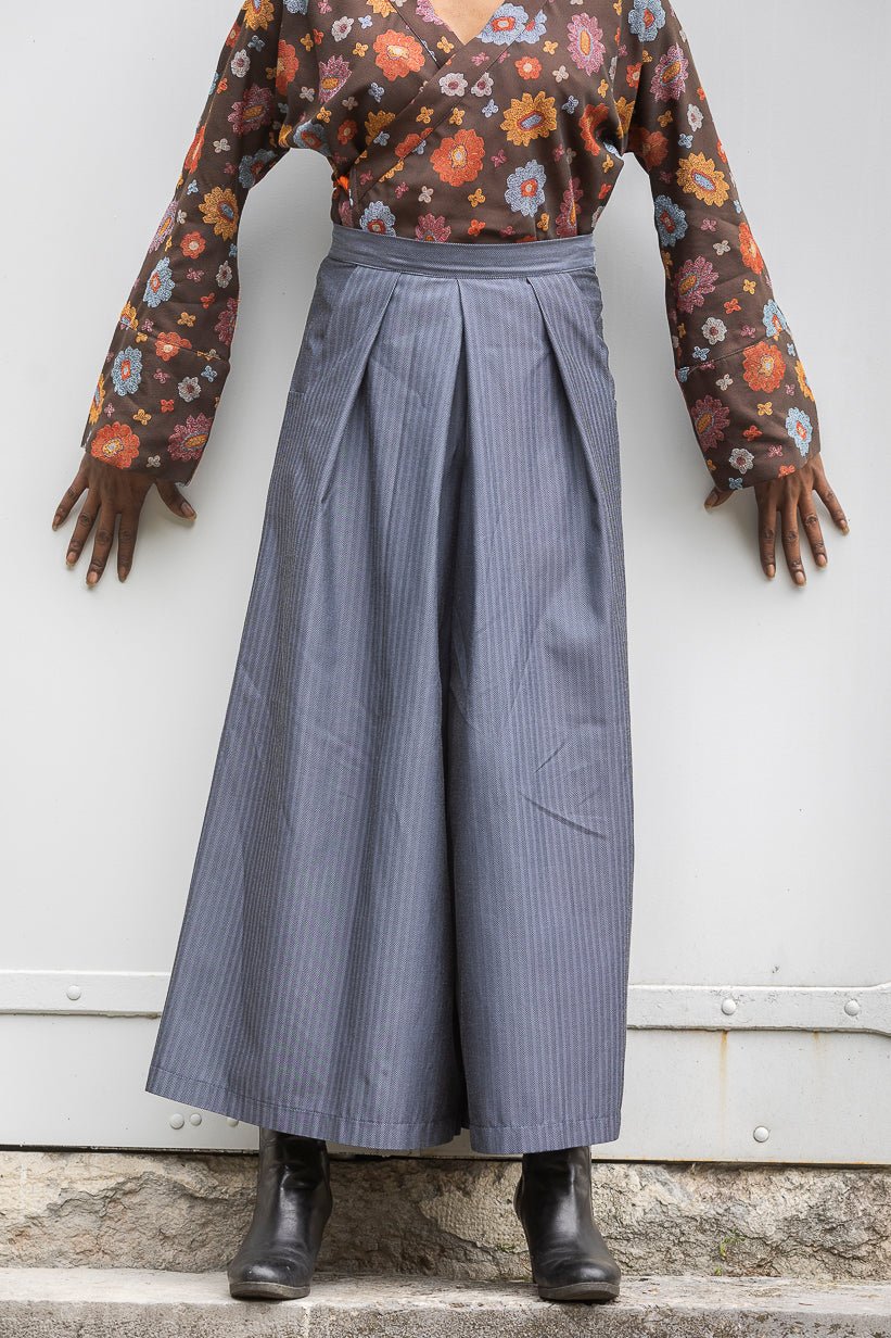 Pantalon hakama JINSU bleu - CATHERINE VALENTIN