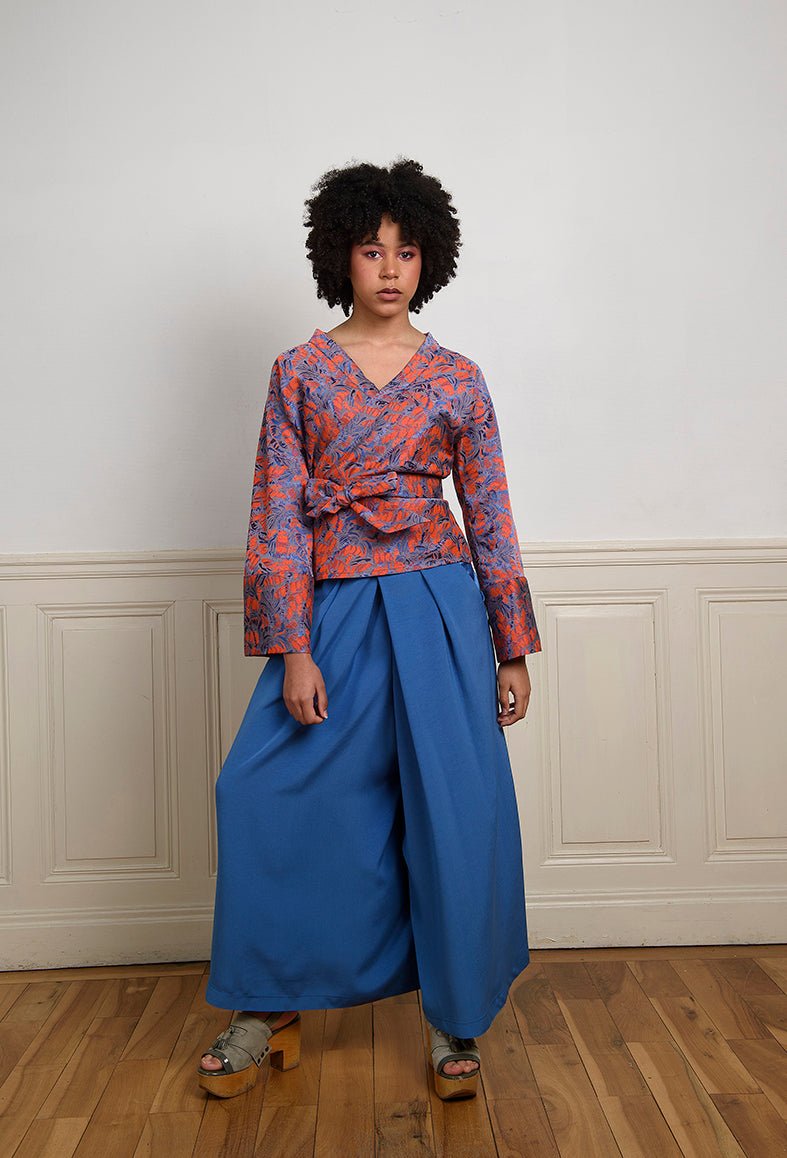 Pantalon Hakama KONIRO Bleu - CATHERINE VALENTIN