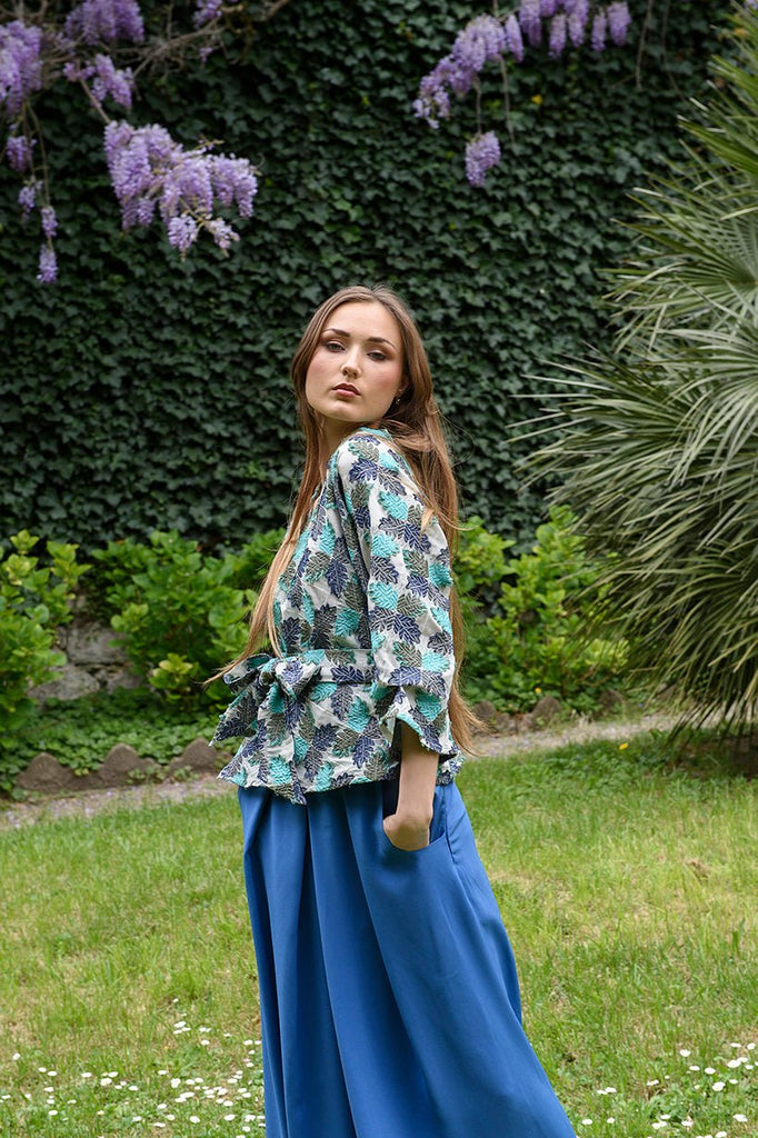 Pantalon Hakama KONIRO Bleu - CATHERINE VALENTIN