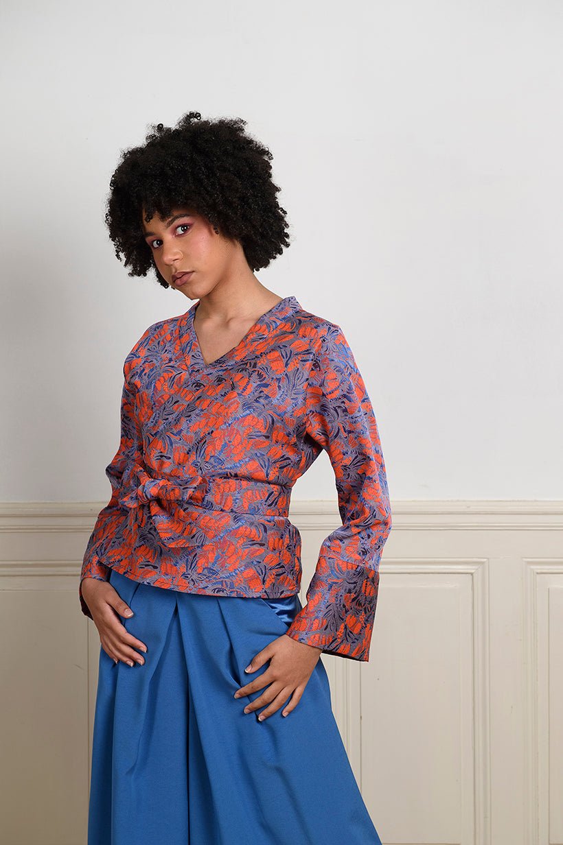 Pantalon Hakama KONIRO Bleu - CATHERINE VALENTIN