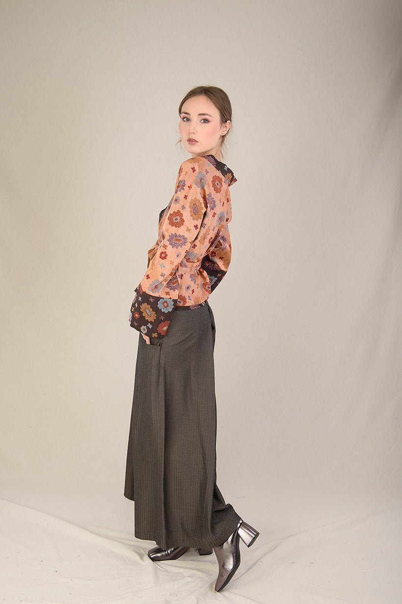 Pantalon hakama KURI marron glacé - CATHERINE VALENTIN