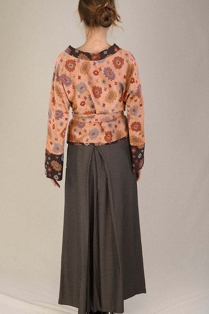 Pantalon hakama KURI marron glacé - CATHERINE VALENTIN