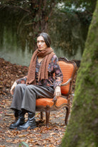 Pantalon hakama KURI marron glacé - CATHERINE VALENTIN