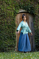 Pantalon Hakama large KONIRO Bleu - CATHERINE VALENTIN